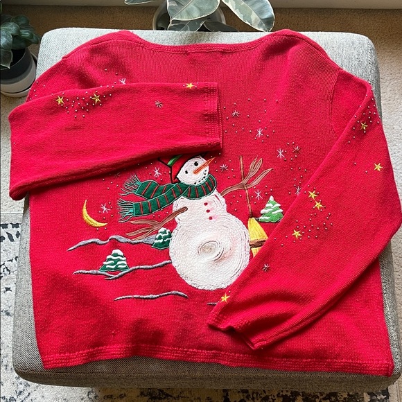 American Vintage Snowman Twilight Cardigan, with beaded detailing Size: XL - Picture 15 of 17